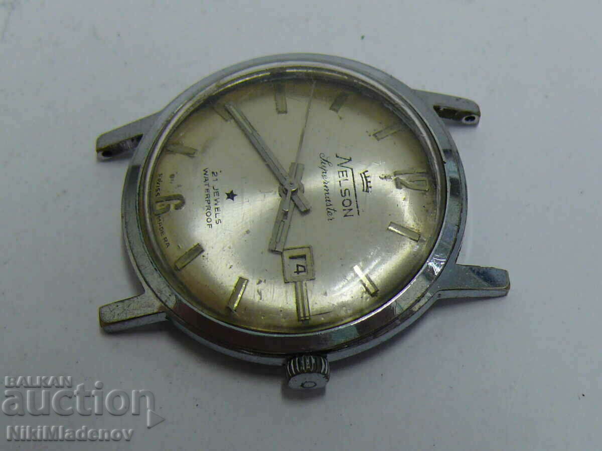 Δημοπρασία Swiss NELSON Ανδρικό ρολόι χειρός, δεν λειτουργεί