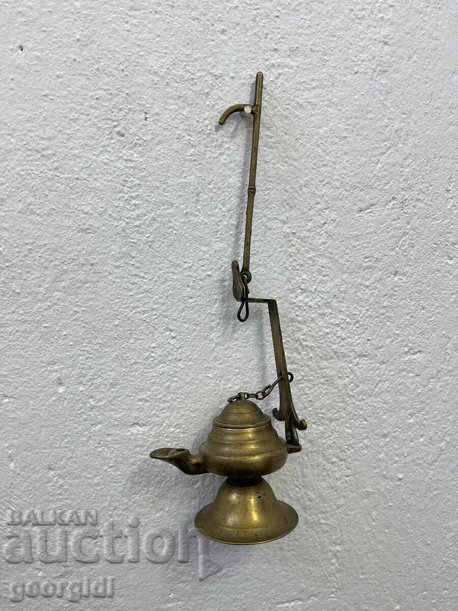 Автентична бронзова маслена лампа. №5265