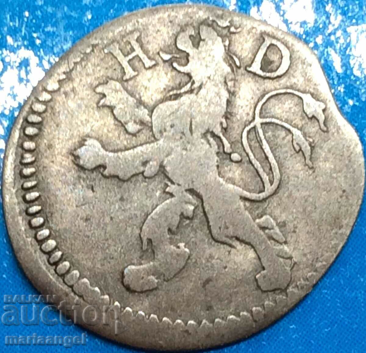 1 Kreuzer 1801 Hesse-Darmstadt Γερμανία Ludwig X Silver