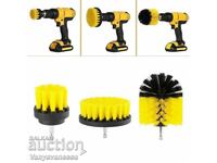 Screwdriver cleaning brushes 4 parts with extended adapter