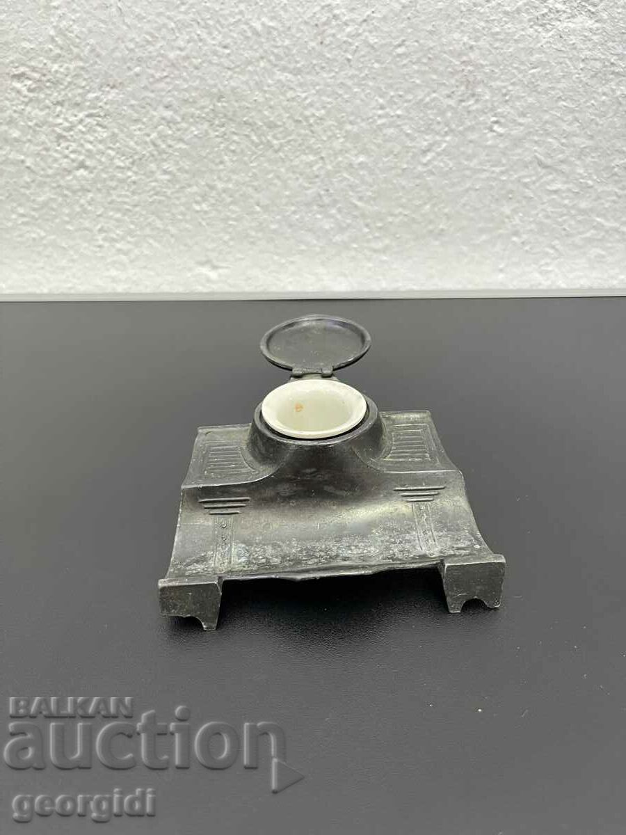 Old metal inkwell. #5266