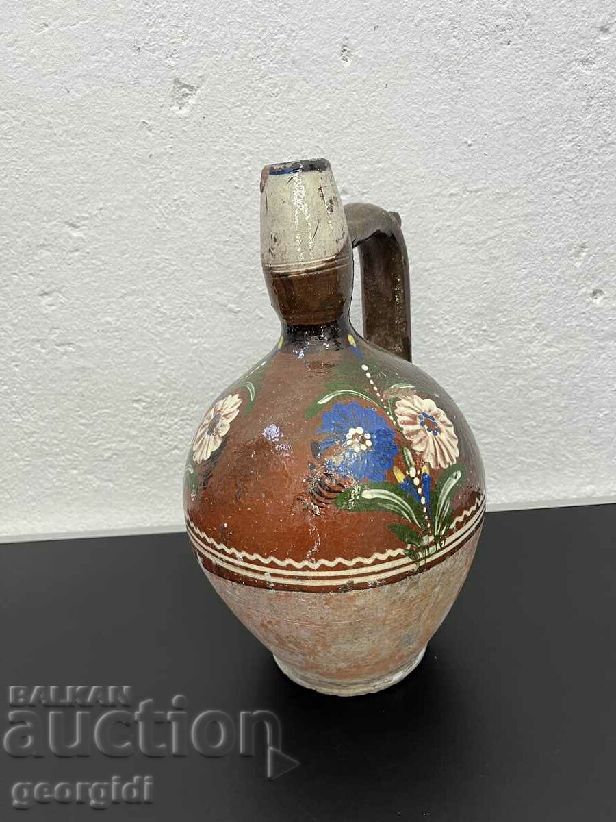 Borcan / borcan / krondir autentic din ceramică. #5267