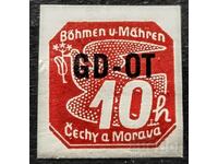 Германия 1939 г. Използвана пощенска марка 10h. Немски обл..