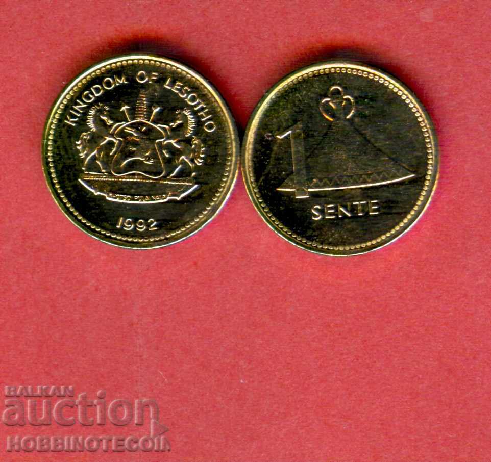 LESOTHO 1 cent număr 1992 NOU UNC