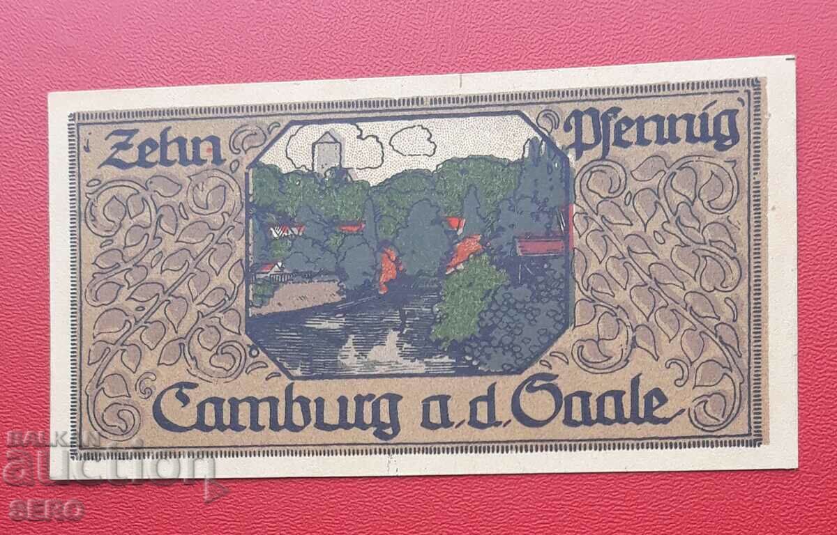 Bancnota-Germania-Thuringia-Camburg-10 pfennig 1921