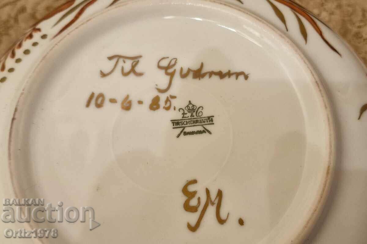 Delivery of Tirschenreuth – Author's large bowl, signed, 1985 Delivery of Tirschenreuth – Author's large bowl, signed, 1985