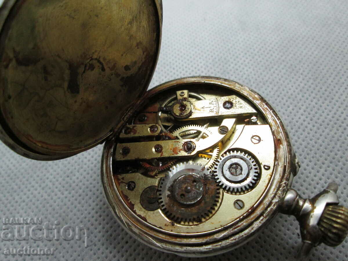 SILVER POCKET WATCH NOT WORKING - 5 SILVER POCKET WATCH NOT WORKING - 5