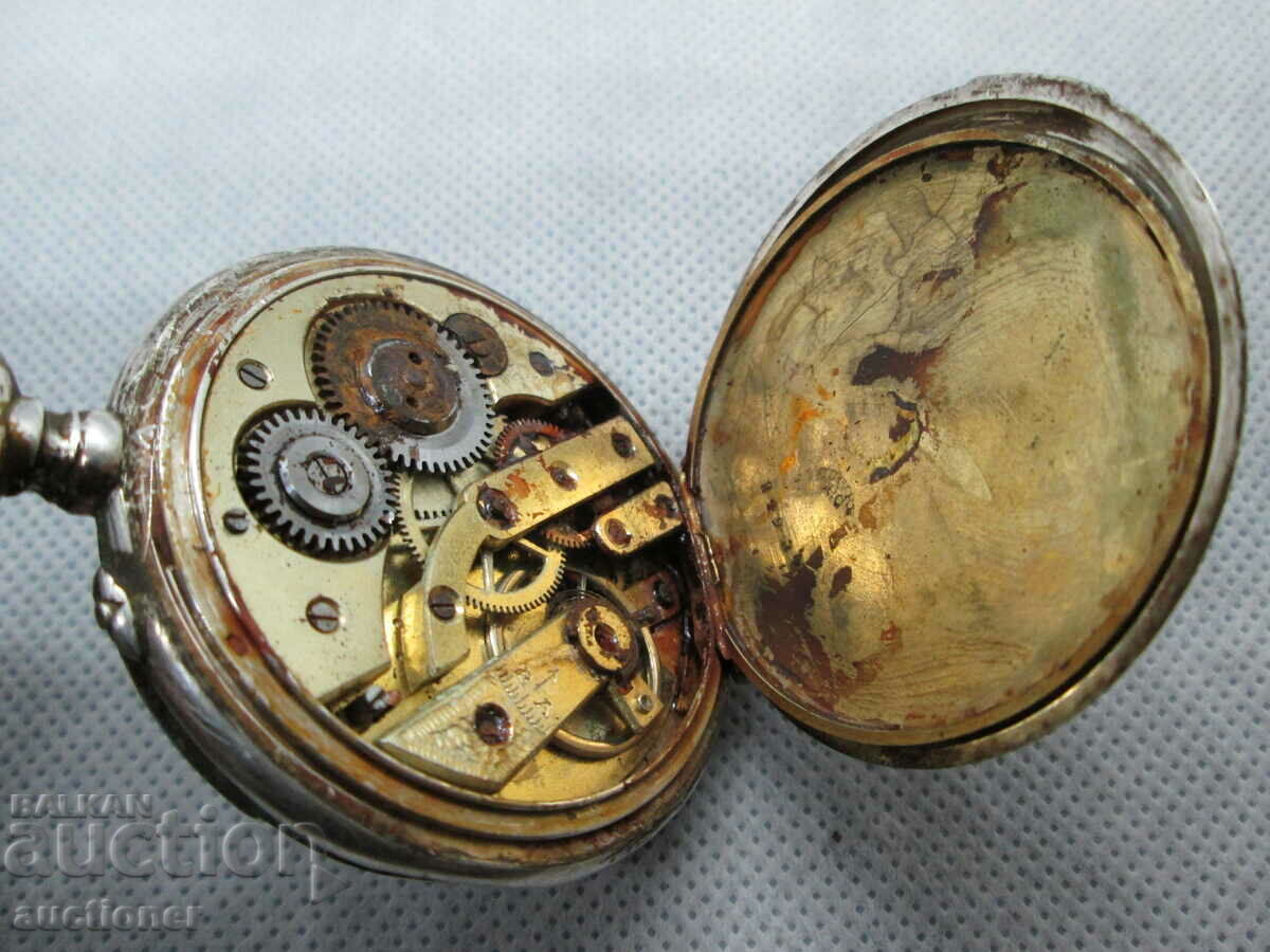 SILVER POCKET WATCH NOT WORKING - 6 SILVER POCKET WATCH NOT WORKING - 6