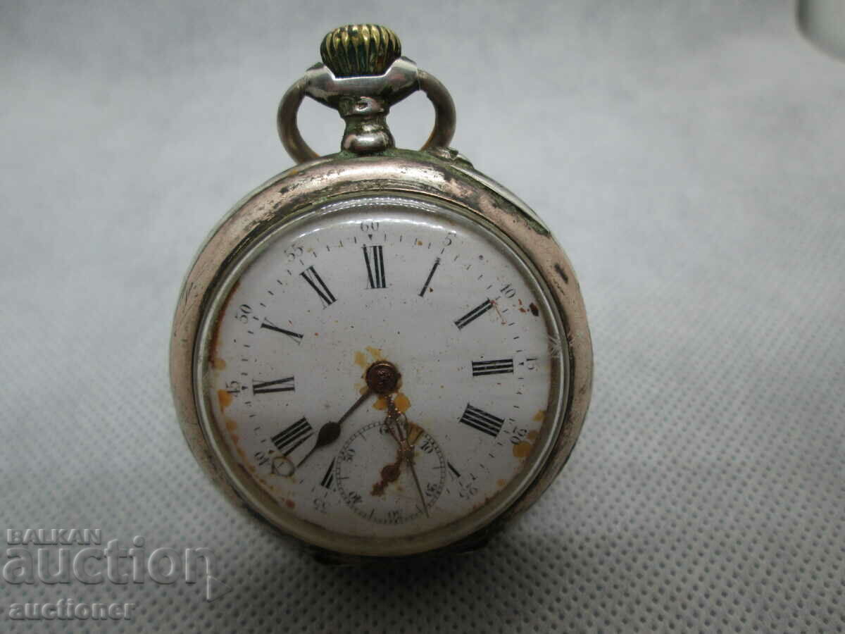 SILVER POCKET WATCH NOT WORKING - 7 SILVER POCKET WATCH NOT WORKING - 7