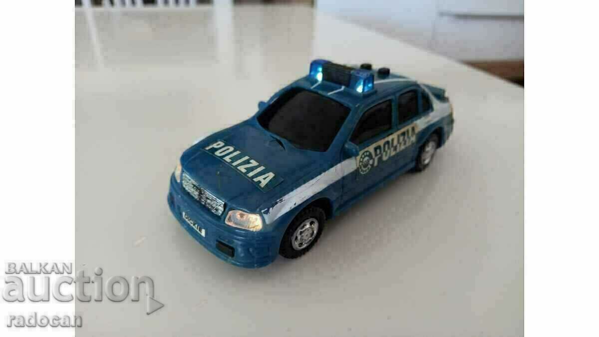 Old toy Mercedes C class Polizia, Dickie 1990, works - 5