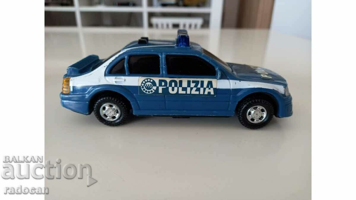 Old toy Mercedes C class Polizia, Dickie 1990, works