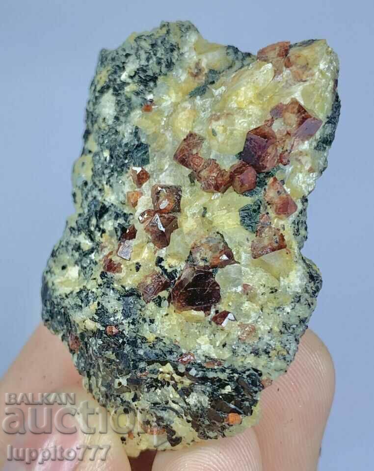 50 grams of natural red zircon per unique matrix - 5 50 grams of natural red zircon per unique matrix - 5