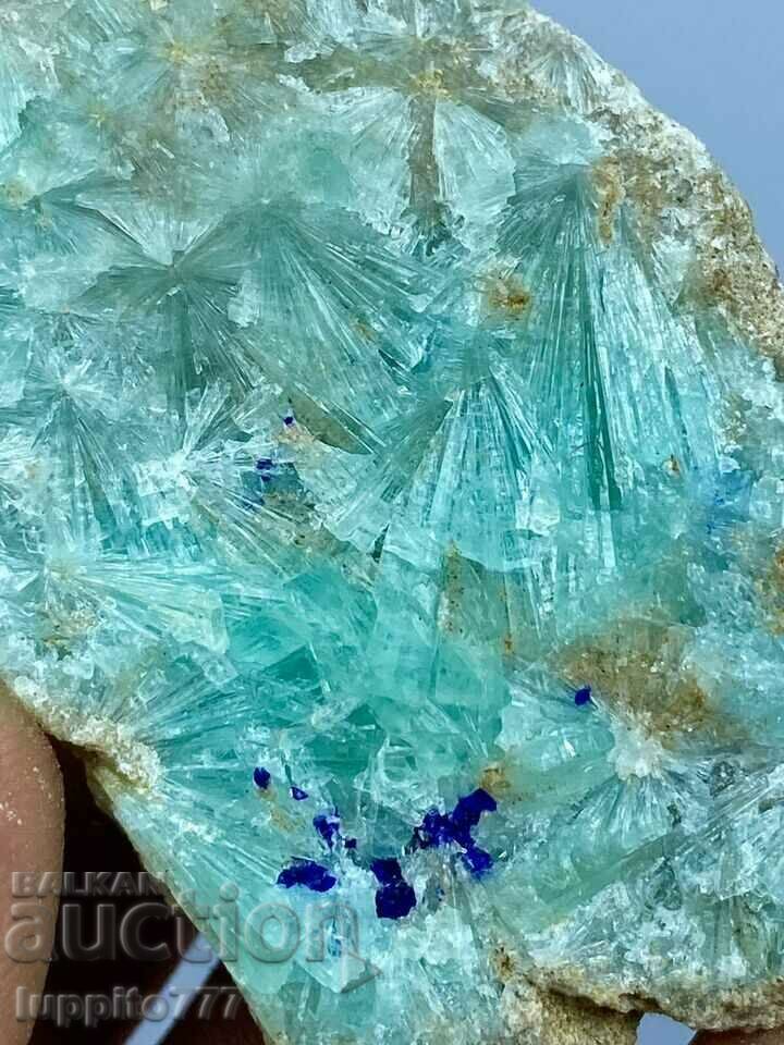 75 γραμμάρια φυσικού αραγωνίτη με αζουρίτη σε μια μοναδική μήτρα με τιμή 195.00 BGN | € 99.70 75 γραμμάρια φυσικού αραγωνίτη με αζουρίτη σε μια μοναδική μήτρα με τιμή 195.00 BGN | € 99.70