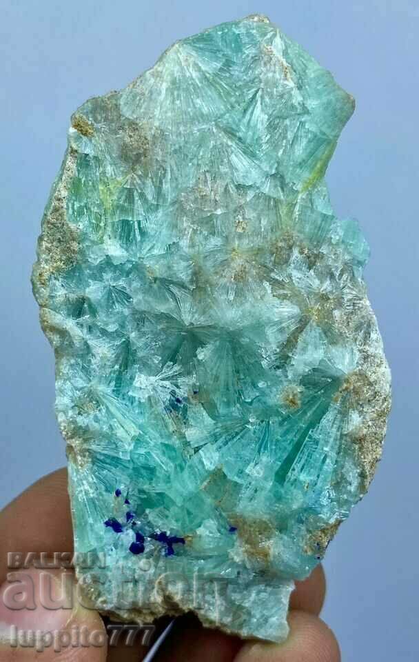 Παράδοση 75 γραμμάρια φυσικού αραγωνίτη με αζουρίτη σε μια μοναδική μήτρα Παράδοση 75 γραμμάρια φυσικού αραγωνίτη με αζουρίτη σε μια μοναδική μήτρα