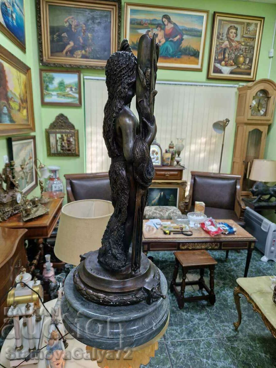 Уникална антикварна бронзова френска авторска фигура - 5 Уникална антикварна бронзова френска авторска фигура - 5