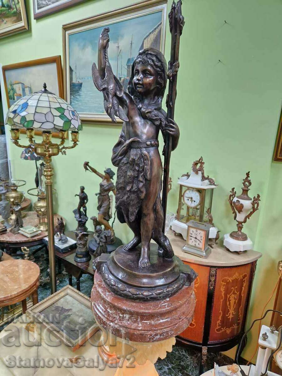 Голяма антикварна френска бронзова фигура с цена 2280.00 лв. | € 1165.75 Голяма антикварна френска бронзова фигура с цена 2280.00 лв. | € 1165.75