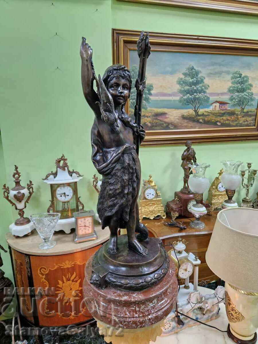 Доставка на Голяма антикварна френска бронзова фигура Доставка на Голяма антикварна френска бронзова фигура