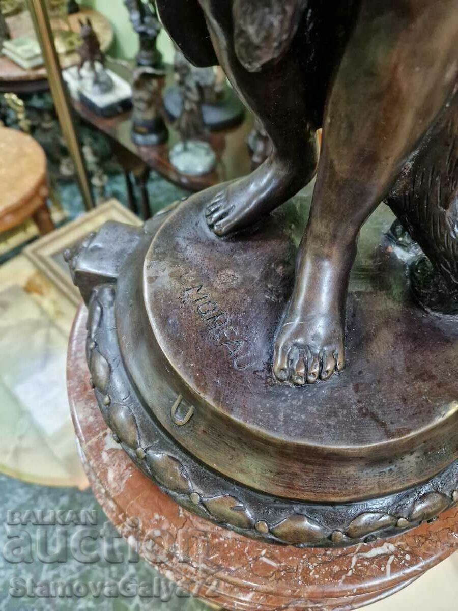 Голяма антикварна френска бронзова фигура - 7 Голяма антикварна френска бронзова фигура - 7