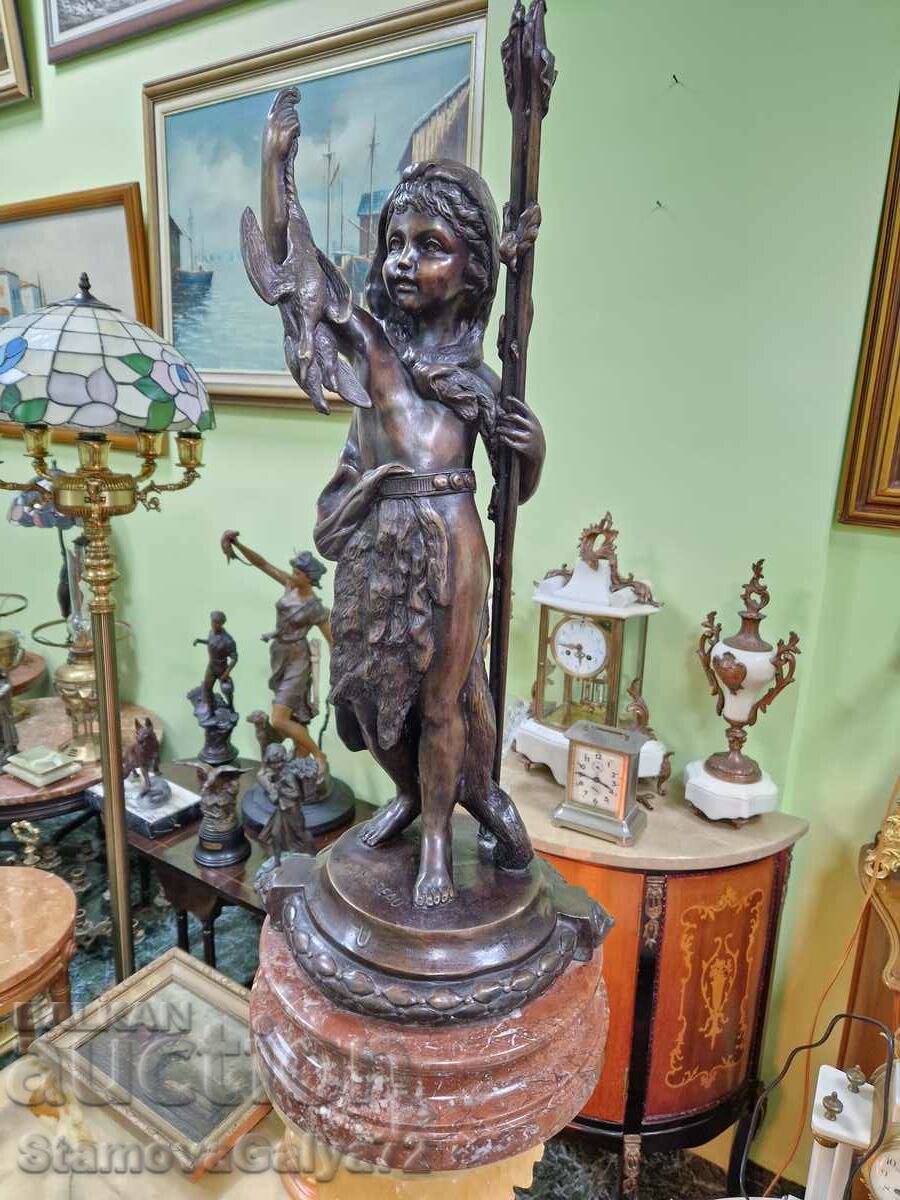 Large antique French bronze figure