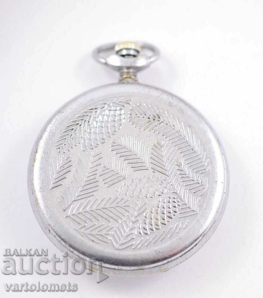 MOLNIYA USSR pocket watch with covers, grouse - works - 6
