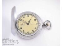 MOLNIYA USSR pocket watch with covers, grouse - works