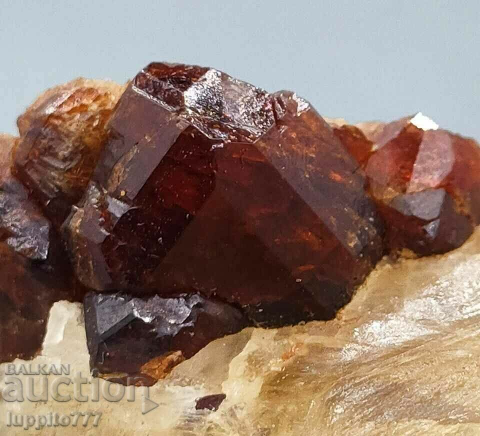 273 grams natural garnet spessartine on feldspar unique with price 265.00 BGN | € 135.49 273 grams natural garnet spessartine on feldspar unique with price 265.00 BGN | € 135.49