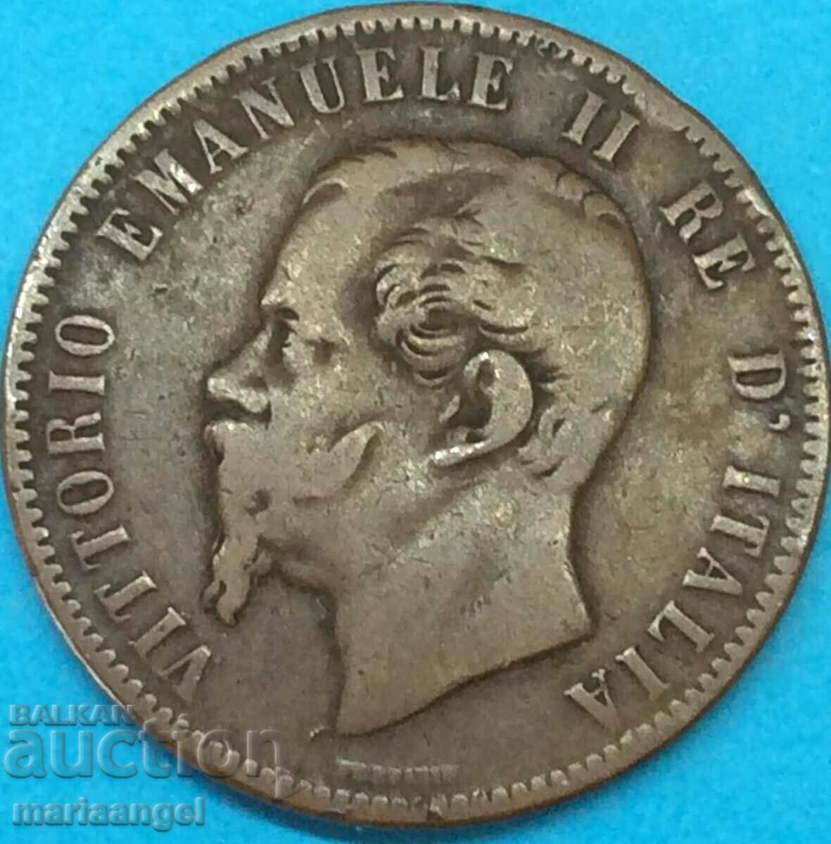 10 чентесими 1863 Италия 30мм  Виктор Емануил