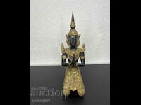 Figura thailandeză din bronz a unei dansatoare / Buddha. #5288