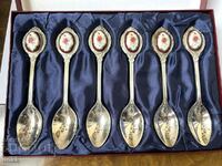 Beautiful silver spoons with roses from England