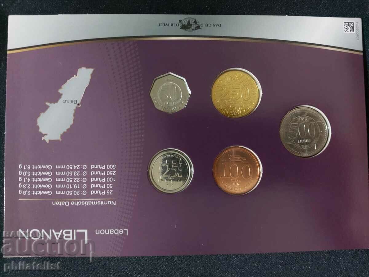 Auction Complete set - Lebanon 1996-2006, 5 coins Auction Complete set - Lebanon 1996-2006, 5 coins