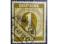 Германия .Стойностни марки. 1946г. Клеймована пощенска марка