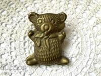 Beautiful brass clip - bear