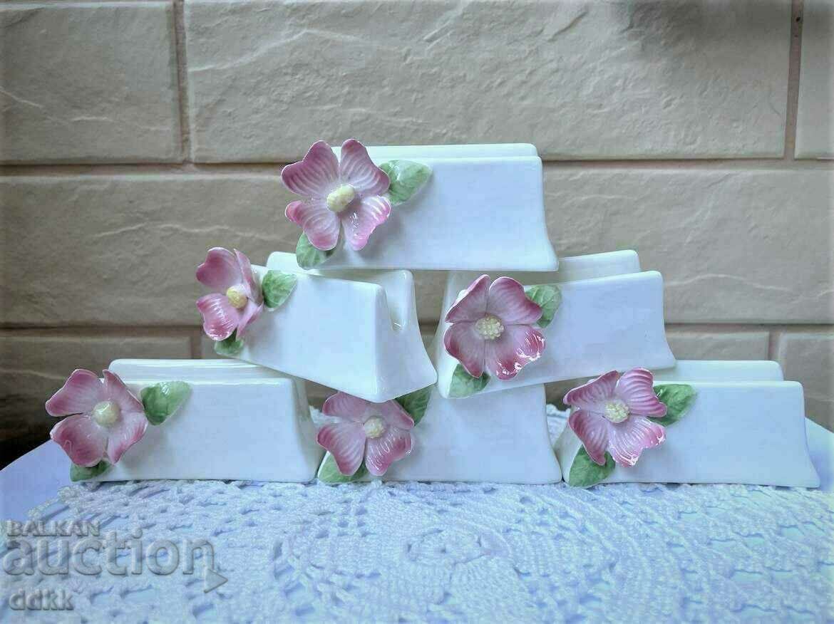 Beautiful 3D porcelain plate holders from England