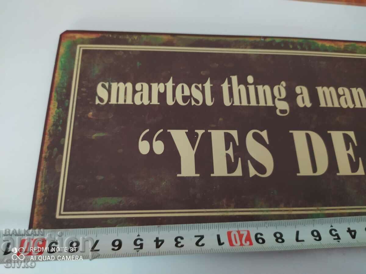 Yes Honey Metal Sign with price 14.99 BGN | € 7.66 Yes Honey Metal Sign with price 14.99 BGN | € 7.66