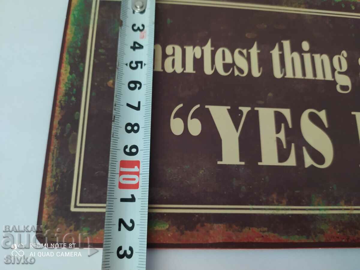 Auction Yes Honey Metal Sign Auction Yes Honey Metal Sign