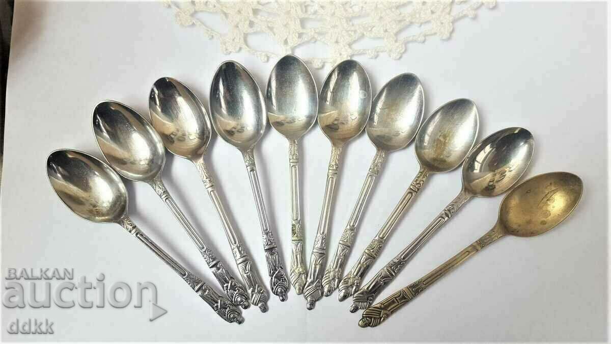 Beautiful spoons with markings, 10 pcs.