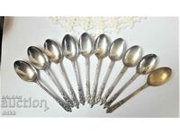 Beautiful spoons with markings, 10 pcs.