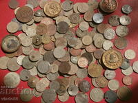 Lot of old coins, plaques, medals
