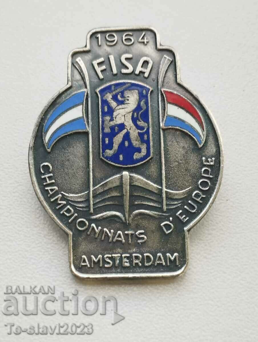 Badge - 1964 Amsterdam European Rowing Championships