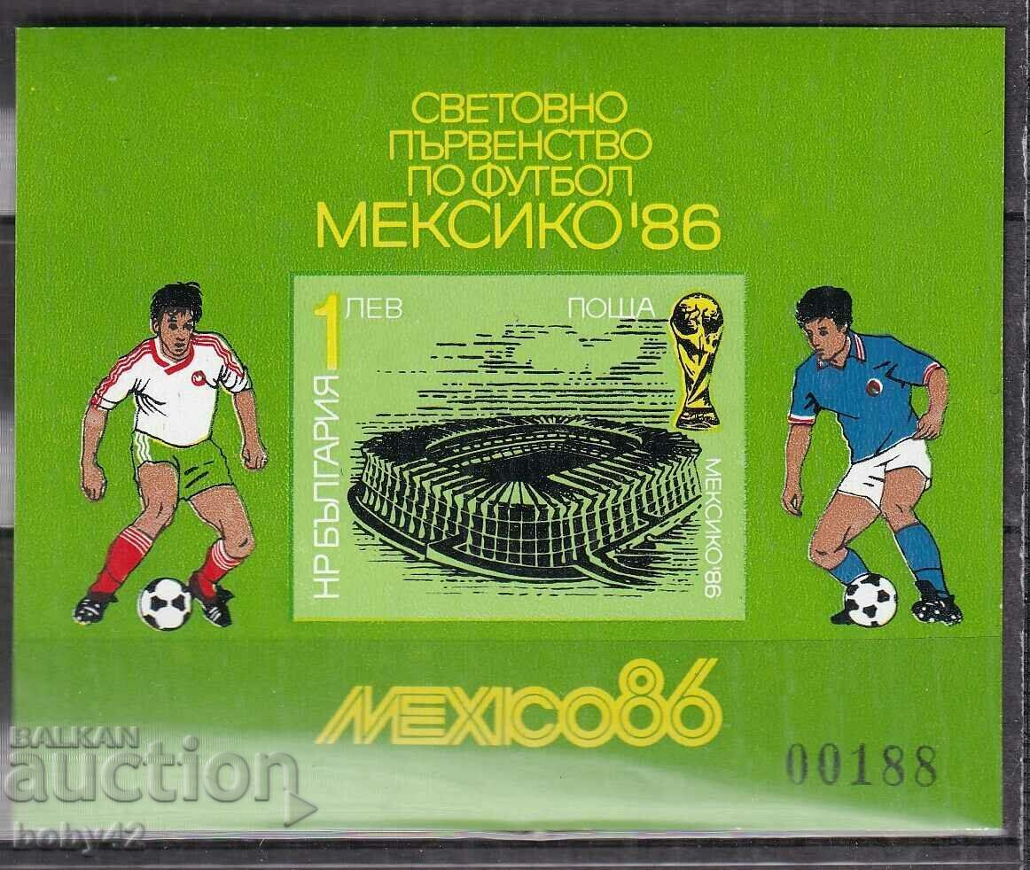 BK 3510-3517ЬІ block, no. p4.00World Football Mexico,86
