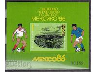 BK 3510-3517ЬІ μπλοκ, αρ. p4.00 Παγκόσμιο Ποδόσφαιρο Μεξικό,86