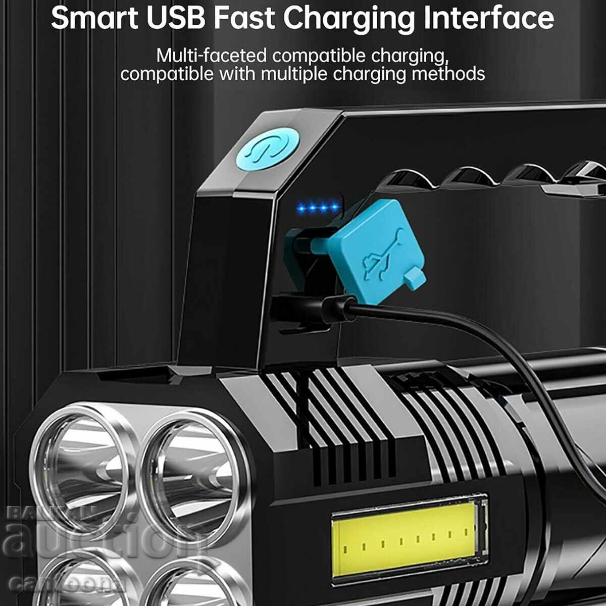 Ασύρματο φακό/λάμπα LED χειρός για κάμπινγκ, ψάρεμα κ.λπ με τιμή 13.99 BGN | € 7.15 Ασύρματο φακό/λάμπα LED χειρός για κάμπινγκ, ψάρεμα κ.λπ με τιμή 13.99 BGN | € 7.15