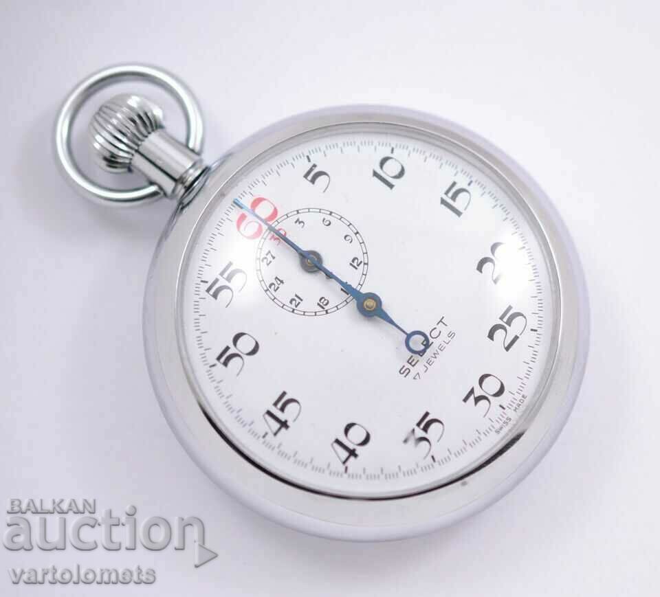 SELECT Chronometer Chronometer 7 Jewel Swiss made - works with price 75.00 BGN | € 38.35 SELECT Chronometer Chronometer 7 Jewel Swiss made - works with price 75.00 BGN | € 38.35