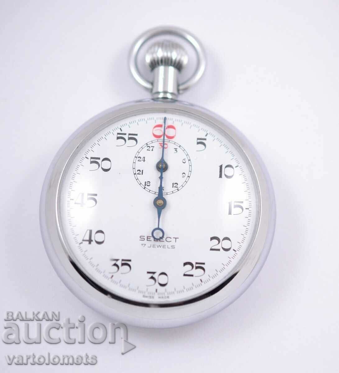 SELECT Хронометър Chronometer 7 Jewel Swiss made  -  работи