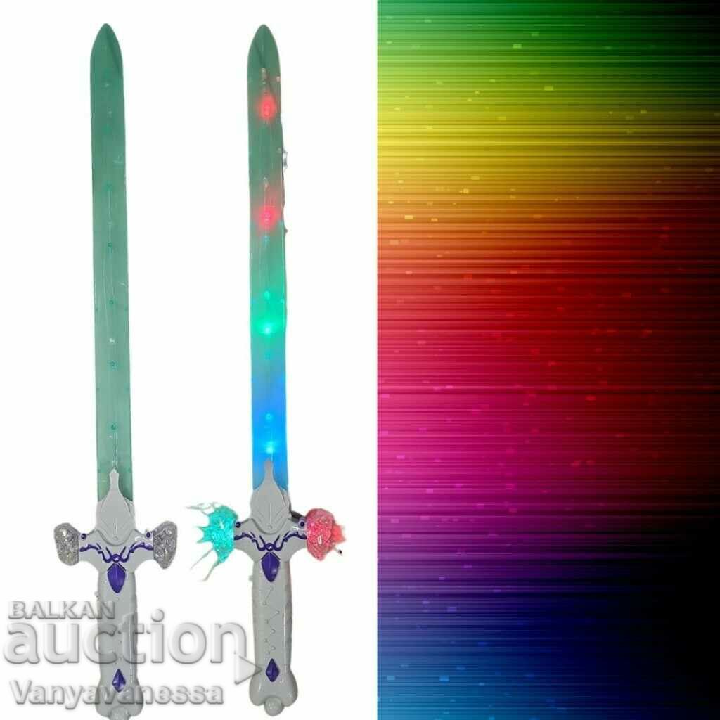 Children's LED light sword with battery sounds