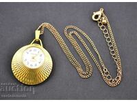 Women's watch, necklace SECOND USSR gold plating - works