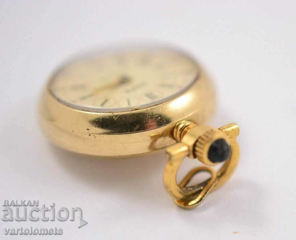 Аукцион Дамски джобен часовник, огърлица ЗАРЯ СССР позлата - работи Аукцион Дамски джобен часовник, огърлица ЗАРЯ СССР позлата - работи