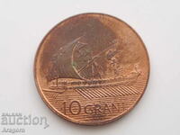monedă rară Ordinul Maltei 10 boabe 1979; Ordinul Maltei