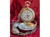 Старинен гравиран Османски джобен часовник с кюстек