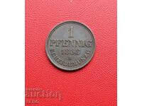 Germany-1 pfennig 1863-ex. preserved